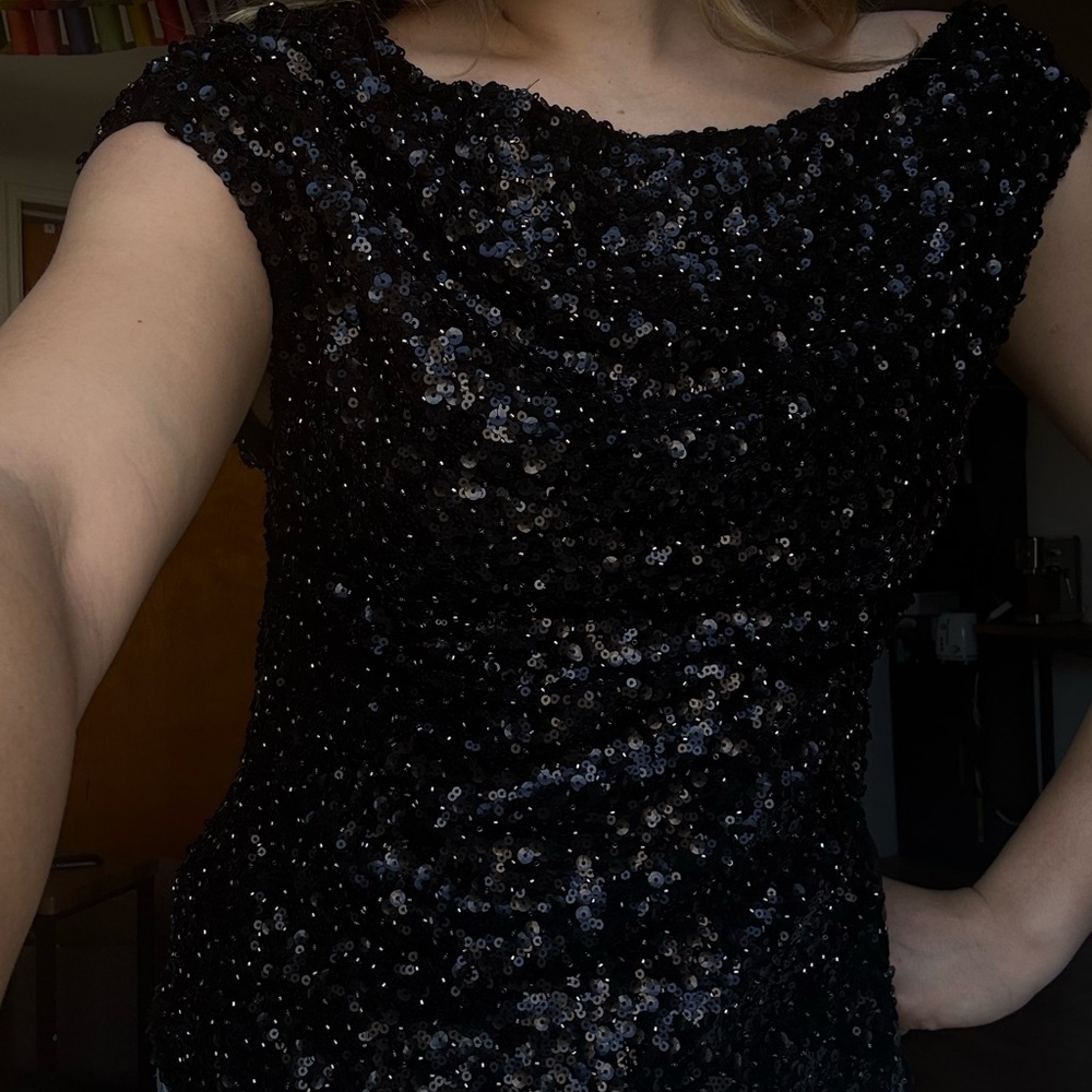 NWT Zara Beaded Black Going Out Top | Size Medium